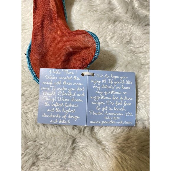 NWT Powder SCARF Trinity Teal Viscose New - Picture 4 of 6